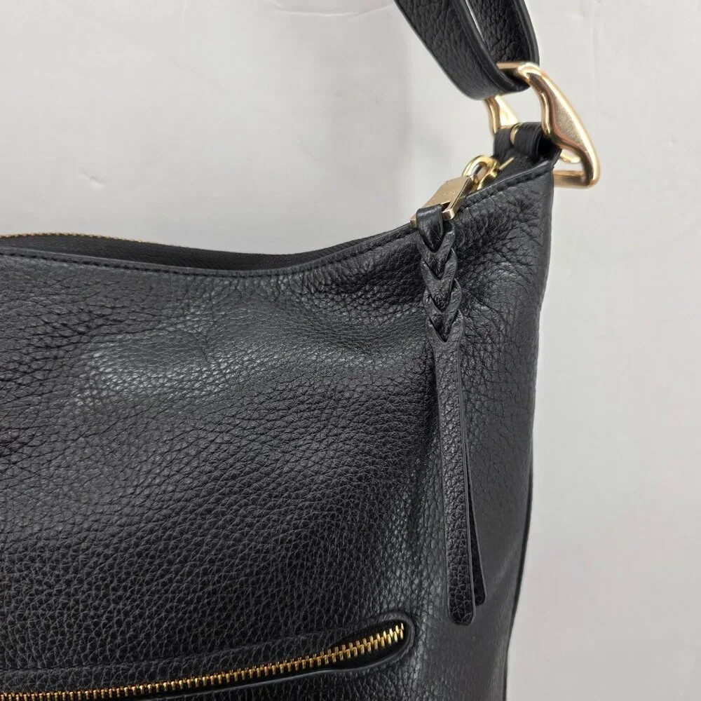 Coach Women's Val Duffle Leather Shoulder Bag C2818 - Black
